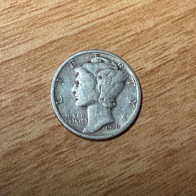 90% Silver Mercury Dimes .0723 oz Avg Circ.