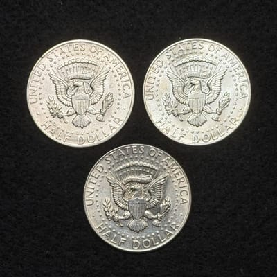 Spot Deal! 3 1964 Kennedy Half Dollars 90% Silver - additional view