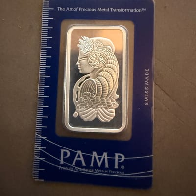 PAMP 1oz silver bar 