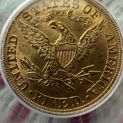 1894 $5 Liberty Head PCGS MS62 - additional view