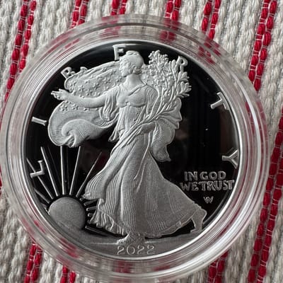 2022 W Proof Silver Eagle COA/Box