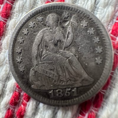 1851 O Seated Liberty Half Dime
