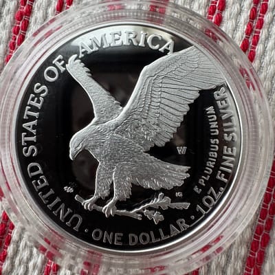 2022 W Proof Silver Eagle COA/Box - additional view