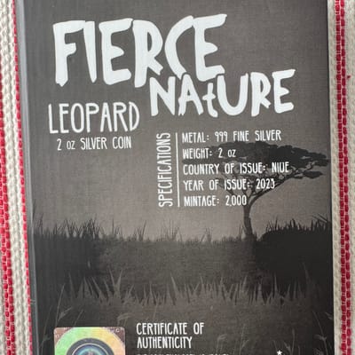 Fierce Nature 2oz Leopard #168 of 2,000 Minted! - additional view
