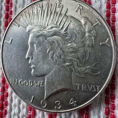 1934 Peace Dollar Uncirculated 