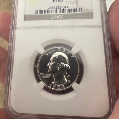 1952 PF 67 Silver Washington Quarter