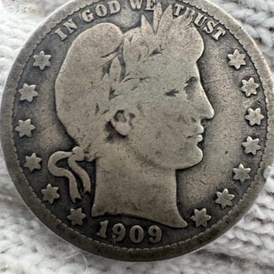 1909 O Barber Silver Quarter Key Date