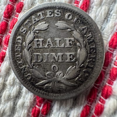 1851 O Seated Liberty Half Dime - additional view