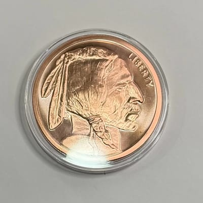 5 oz Buffalo Copper Round SEALED in Capsule