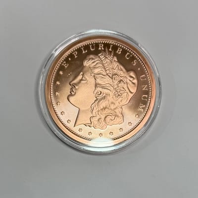 5 Ounce Morgan Copper Round SEALED in capsule 