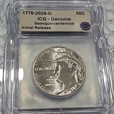 2026-D Semiquincentennial 50C Half Dollar ICG