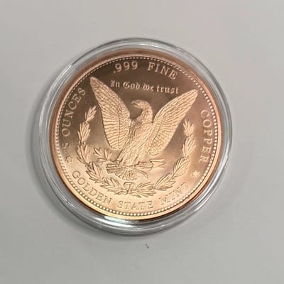 5 Ounce Morgan Copper Round SEALED in capsule  - additional view