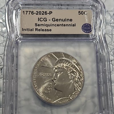 Share 2026 P Semiquincentennial Liberty Half Dolla