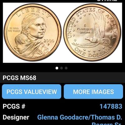 2000-P Sacagawea $1 “Wounded Eagle” FS-901 PCGS MS