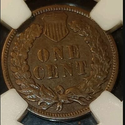 1909 Indian Head Cent Penny NICE VF / XF Sharp   In PCCB Coin Slab  - additional view