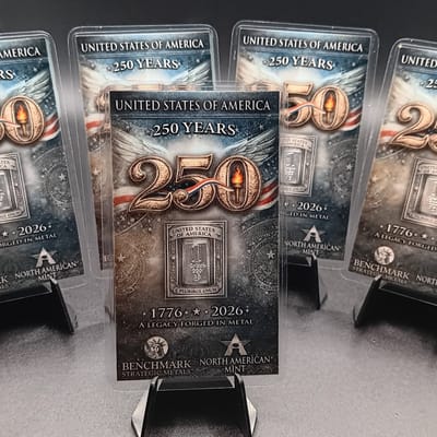5-America 250th Anniversary 1 Grain .999 cards