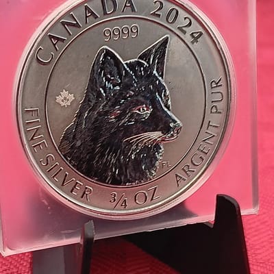 2024 Canada $2 Red Fox 3/4oz reverse proof Silver 