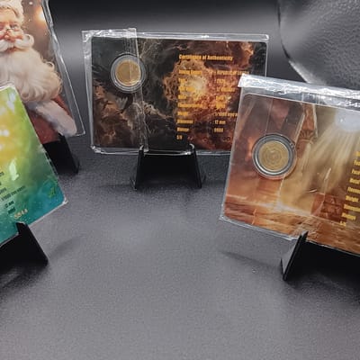 Lot of 4 Fine Gold Cards 1/1000 oz .9999 & .999 - additional view
