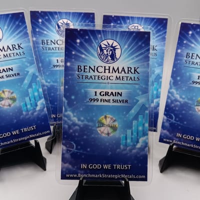  5 1-Grain .999 Silver "IN GOD WE TRUST" Cards