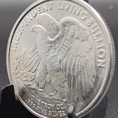 1 oz .999 Fine Silver – Liberty & Eagle Design - additional view
