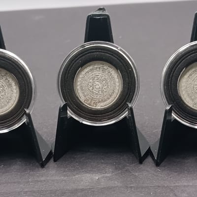 Lot of 5 Aztec 1/10 oz .999 Fine Silver Rounds - additional view