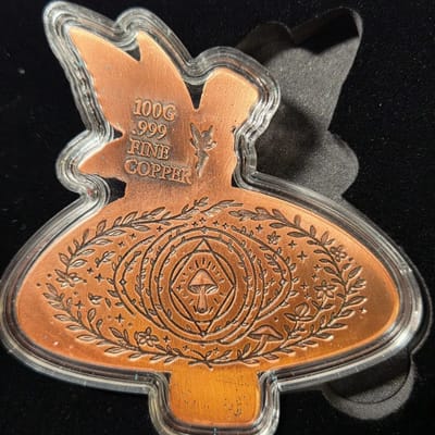100g .999 Fine Copper Enchanted Fairy Shaped Bar - additional view