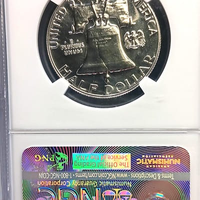 1959 Franklin Silver Half – Graded NGC PF Gem 67 - additional view