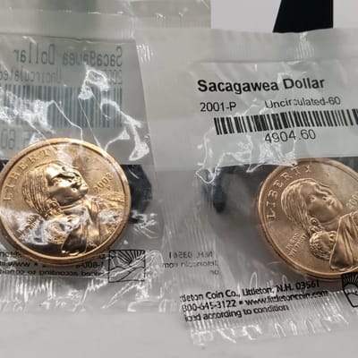 2 Coin Sacagawea Dollar Lot 2001-P 2003-P  BU!