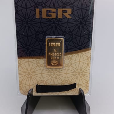 1 gram IGR .9999 Fine Gold Bar - Istanbul Carded
