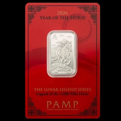 2026 10 Gram 999 Silver PAMP Lunar Legend In Assay