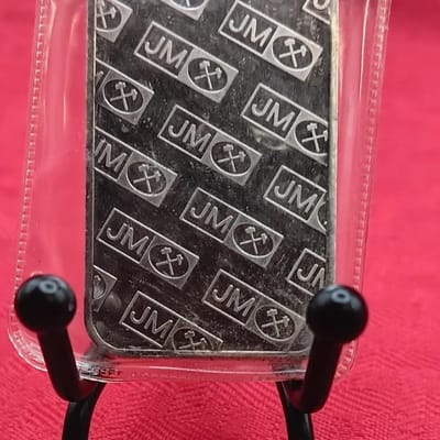 Johnson Matthey 1 oz. 999 Fine Silver Bar Vintage  - additional view