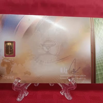 Nadir Karatbar 0.1 Gram .9999 Fine 24k Gold Bar - additional view