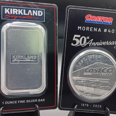 Costco Silver Lot: 1 Kirkland Bar & 1oz 1st Store  - additional view
