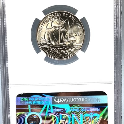 1776-2026 p 25c mayflower compact NGC Graded - additional view