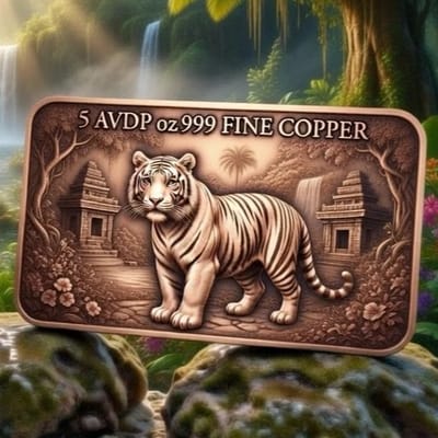 2026 Bengal Tiger 5 AVDP oz FINE Copper Colorized  - additional view