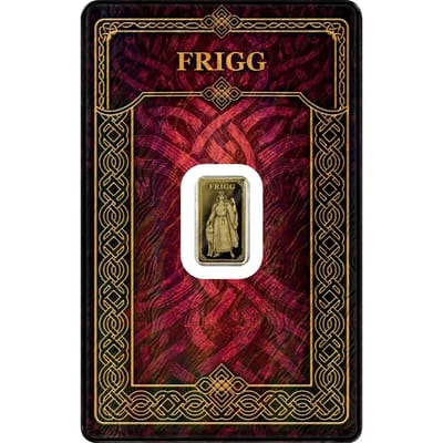 2026 Germania Mint Frigg 1/100oz  9999 Gold Bar