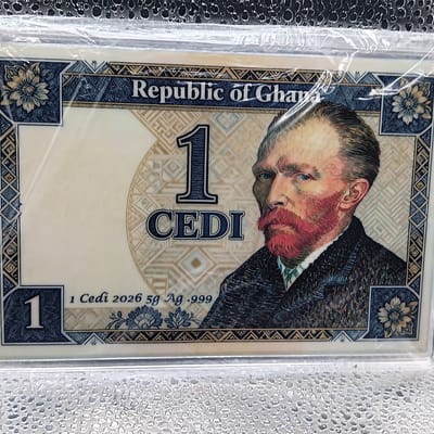 2026 Ghana 5g Silver Note Van Gogh Wheat Field - additional view