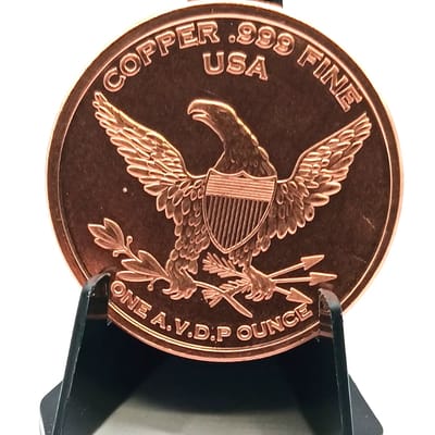 2026 1 Oz Copper Round .999 Fine High Relief Art - additional view