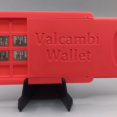 4g Valcambi Silver Bars in Custom Red/Black Wallet