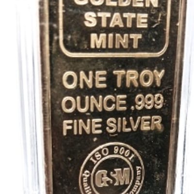1 oz. Golden State Mint Silver Bar .999 In Capsule