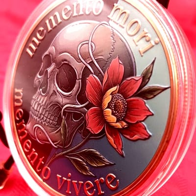 5 oz .999 Copper Round Memento Mori Memento Vivere