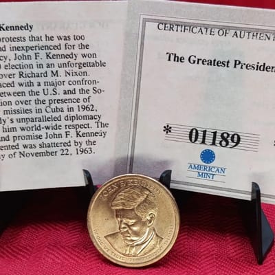 Lot of 4 President Kennedy Tribute Ag & Cu Rounds  - additional view
