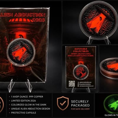 2026 1 oz .999 Fine Copper Round - Alien Abduction