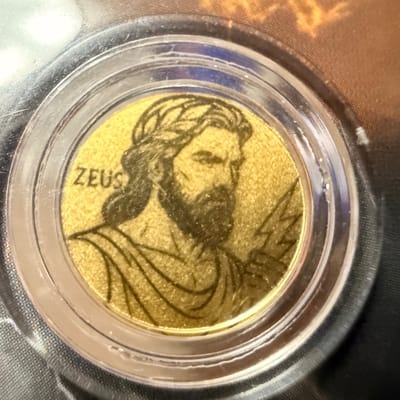 2025 Zeus Greek God .9999 Gold 1/10000 Oz Niue 50  - additional view