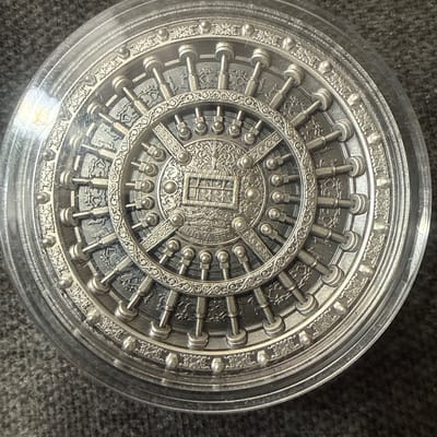 2022 KOMSCO Antiqued Stacker 2 Oz .999 Fine Silver