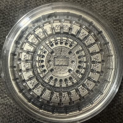 2022 KOMSCO Antiqued Stacker 2 Oz .999 Fine Silver - additional view