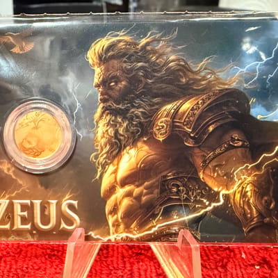 2025 Zeus Greek God .9999 Gold 1/10000 Oz Niue 50 