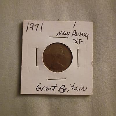 1971 Great Britain new penny - additional view