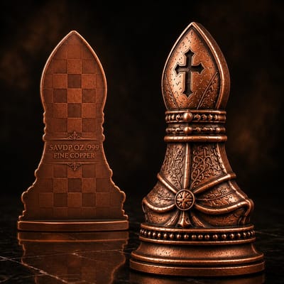 COMING SOON! 5oz Copper The Bishop Chess Inspired - additional view