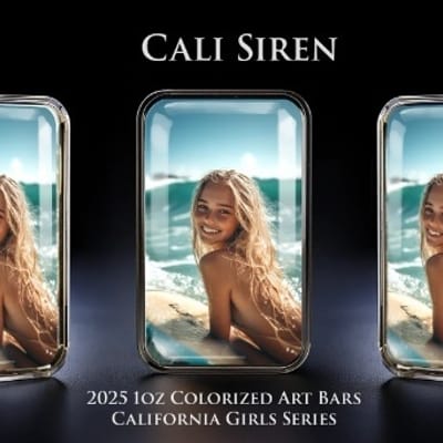 2025 Dream Girls 1 oz Silver Bar CALI SIREN